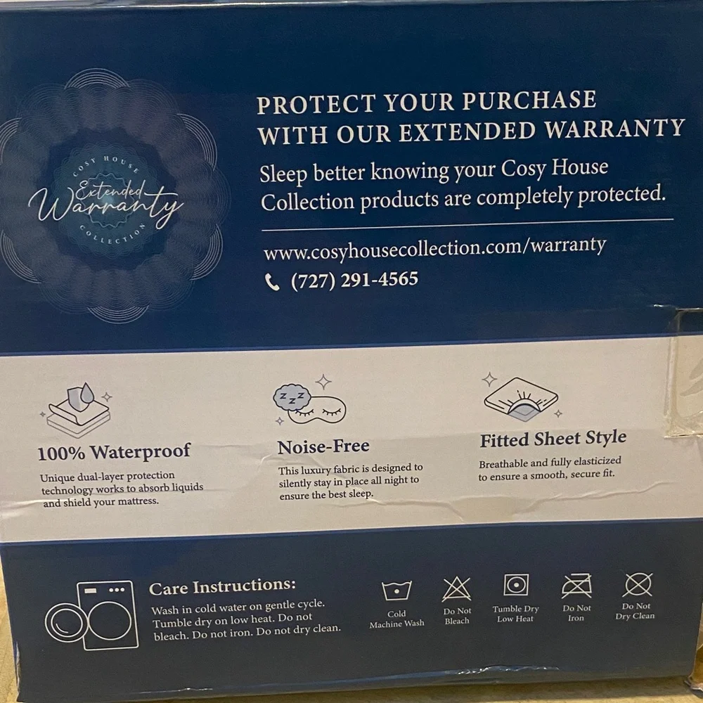 NEW- White Mattress Protector - Twin Size - unopened